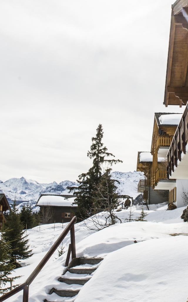 Vue sur les chalets de la Mura - Thyon