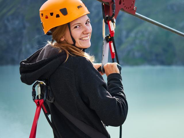 Tyrolienne l'AlpinLine à la Grande - Dixence