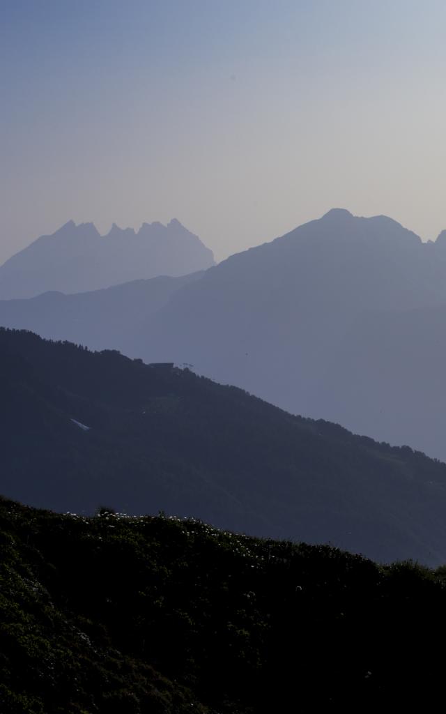 La vue depuis les Crêtes de Thyon - dents du Midi